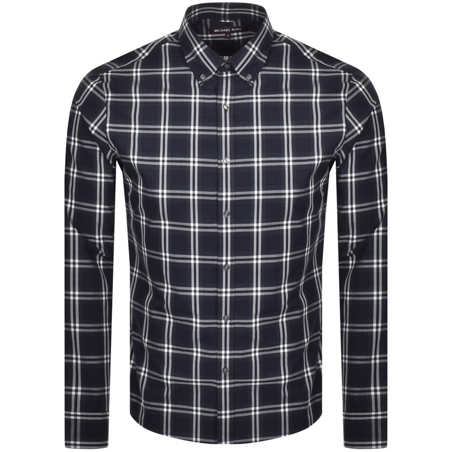 Alternative Image for ProductMichael Kors Long Sleeved Slim Fit Shirt Navy1